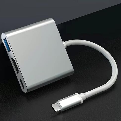 xingbaichen11-in-1 USB C Hub & Adapter - 4K, Type C PD, USB 3.0, RJ45 Ethernet, SD/TF Card Reader, 3.5mm AUX - Versatile Docking Station for MacBook Pro/Air & Other Type C Laptops (3in1) in Kuwait