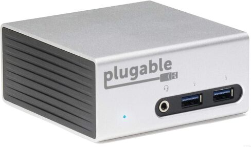 Plugable Universal USB 3.0 Docking Station with Dual Video Outputs and 4K Support for Windows 10, 8.1, 7 (HDMI and DVI or VGA, Gigabit Ethernet, Audio, 4 USB 3.0 Ports, VESA Mount Aluminum Mini). in Kuwait