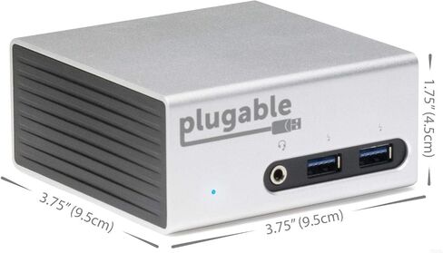 Plugable Universal USB 3.0 Docking Station with Dual Video Outputs and 4K Support for Windows 10, 8.1, 7 (HDMI and DVI or VGA, Gigabit Ethernet, Audio, 4 USB 3.0 Ports, VESA Mount Aluminum Mini). in Kuwait