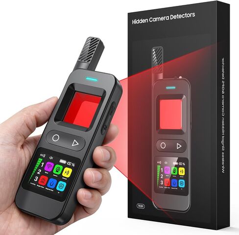 7-in-1 Hidden Camera Detector, Spy Camera Finder, Magnetic GPS Tracker Detector, Anti-Theft Alarm with Built-in Flashlight, Rechargeable Privacy Protection Device for Hotel, Car, Office Travel in Kuwait