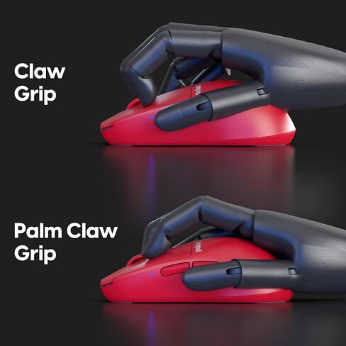 Pulsar Gaming Gears X2H Wireless Gaming Mouse, Limited Color Edition, Ultra Lightweight 1.90 oz (54 g), Symmetrical, Optical Switch, 26000 DPI, PAW3395 Sensor (Medium, Wireless, Red) (Renewed) in Kuwait