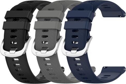 Harikiri 3 Pack Silicone Sports Watch for 18mm 19mm 20mm 22mm Bands in Kuwait