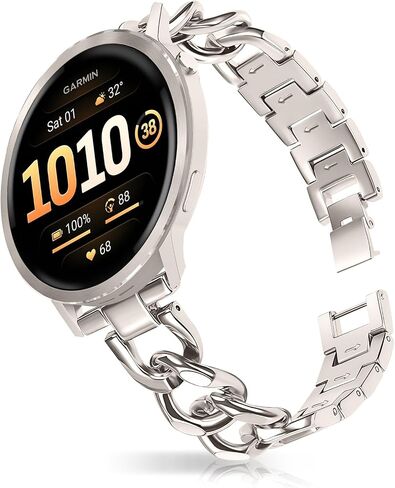 22mm Band for Garmin Venu 4/3 45mm, Women's Metal (Silver) in Kuwait