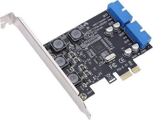Pissente PCIE 2 Port 19 Pin USB 3.0 Card, 4 Independent Fuses in Kuwait