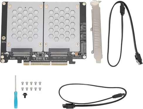 Pissente PCIe 4.0 to Dual U.2 SSD Adapter Card, SFF8639 in Kuwait