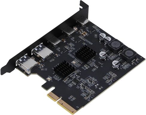 Pissente USB 3.2 Gen 2 Expansion Card 10Gbps, 5 Port PCIe 4X in Kuwait