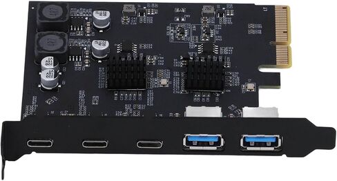 Pissente USB 3.2 Gen 2 Expansion Card 10Gbps, 5 Port PCIe 4X in Kuwait