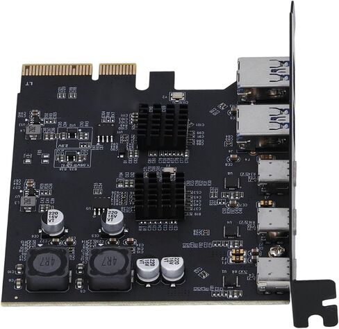 Pissente USB 3.2 Gen 2 Expansion Card 10Gbps, 5 Port PCIe 4X in Kuwait