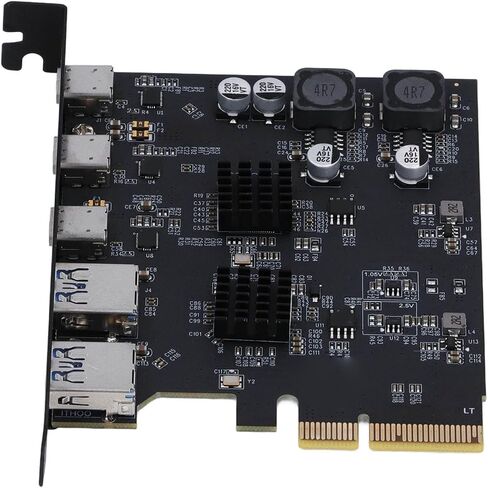 Pissente USB 3.2 Gen 2 Expansion Card 10Gbps, 5 Port PCIe 4X in Kuwait