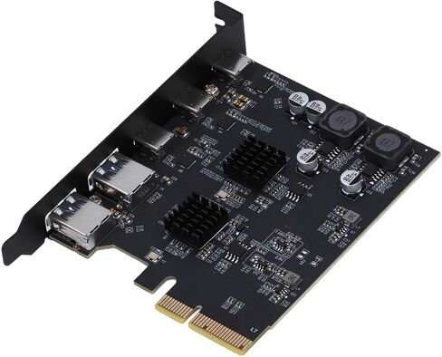 Pissente USB 3.2 Gen 2 Expansion Card 10Gbps, 5 Port PCIe 4X in Kuwait