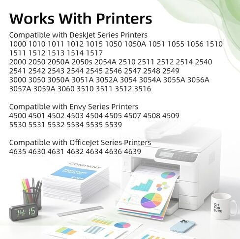 61XL 3 Pack Ink Cartridge Black Color Replacement for HP 61 XL HP61 HP61XL in Kuwait