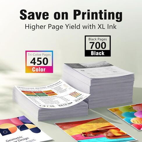 67XL Ink Cartridges Black/Color Combo Pack Replacement for HP Ink 67 in Kuwait