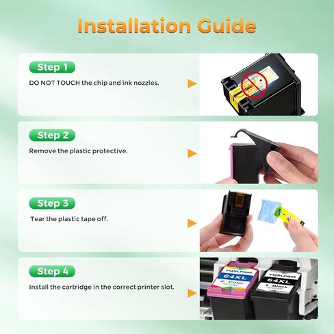 64XL Ink Cartridge Combo Pack Replacement for HP 64XL 64 XL High Yield in Kuwait
