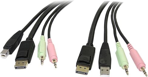 StarTech.com Dual Monitor DisplayPort KVM Switch with 6ft 4-in-1 USB DisplayPort KVM Switch Cable in Kuwait