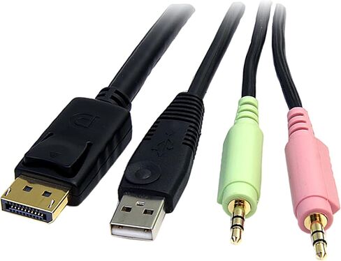 StarTech.com Dual Monitor DisplayPort KVM Switch with 6ft 4-in-1 USB DisplayPort KVM Switch Cable in Kuwait