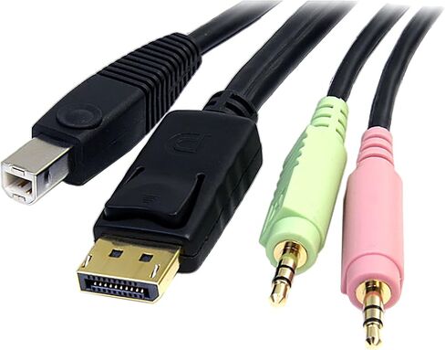 StarTech.com Dual Monitor DisplayPort KVM Switch with 6ft 4-in-1 USB DisplayPort KVM Switch Cable in Kuwait