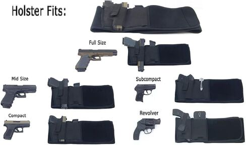 Galaxylense Belly Band Gun Holster for Concealed Carry,Double Left/Right Hand Pistol Holster for Men Women, Fits All Universal Size of Guns.. in Kuwait