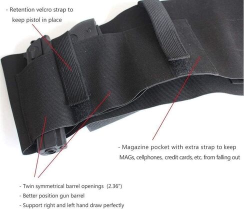 Galaxylense Belly Band Gun Holster for Concealed Carry,Double Left/Right Hand Pistol Holster for Men Women, Fits All Universal Size of Guns.. in Kuwait