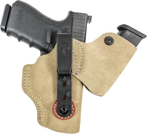 DeSantis Chek-Mate 2.0 Gun Holster - Conceal Carry Leather Holster IWB, Right Hand Appendix with Magazine Pouch in Kuwait
