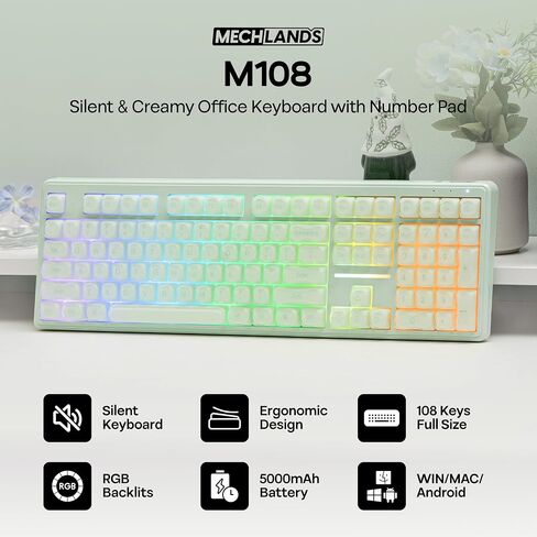 M108 Full Size Silent Office Keyboard with SC390 Lightweight Gaming Mouse in Kuwait