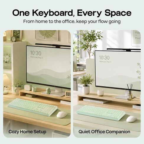 M108 Full Size Silent Office Keyboard with SC390 Lightweight Gaming Mouse in Kuwait
