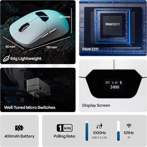M108 Full Size Silent Office Keyboard with SC390 Lightweight Gaming Mouse in Kuwait