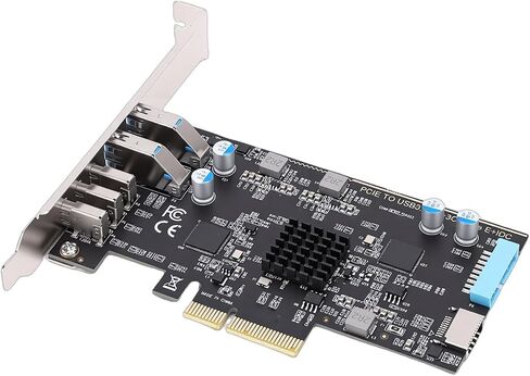 Pissente PCIe to Type C USB Adapter Card, 3 USB C 2 3.0 Ports in Kuwait