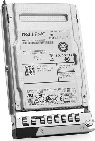 Dell 019VGM 15.36TB 1 DWPD SAS-4 24Gb/s 3D TLC 2.5in Enterprise Solid State Drive G14 G15 G16 Compatible with but not Limited to: R440 R7525 T550 C6525 R860 T560 C6520 MX840c in Kuwait