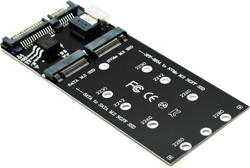 Sintech Combo M.2 NVMe SSD to SFF-8654 Slimline SAS(PCIe),NGFF to SATA Adapter Card (Not Support NVEM SSD to SATA or M.2SATA to SFF-8654) in Kuwait