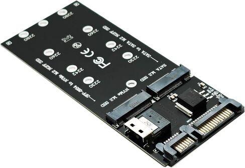 Sintech Combo M.2 NVMe SSD to SFF-8654 Slimline SAS(PCIe),NGFF to SATA Adapter Card (Not Support NVEM SSD to SATA or M.2SATA to SFF-8654) in Kuwait
