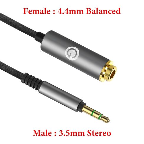 GEEKRIA 3.5mm Stereo Male to 4.4mm Balanced Female Adapter Cable, Hi-Fi Converter for Headphone Amps, Aluminum Alloy Connector (0.5ft) in Kuwait