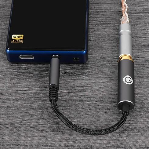 GEEKRIA 3.5mm Stereo Male to 4.4mm Balanced Female Adapter Cable, Hi-Fi Converter for Headphone Amps, Aluminum Alloy Connector (0.5ft) in Kuwait