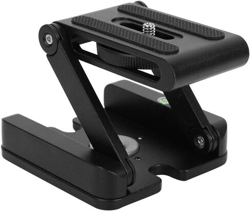 Fabater Folding Z Tilt Pan Tripod Head Ballhead Arrow Storage Case Plate for DSLR Camera, CNC Aluminum Alloy Panoramic 180 Degree Tilt 360 Degree Pan with 1/4 & 3/8 Thread Universal Stand in Kuwait
