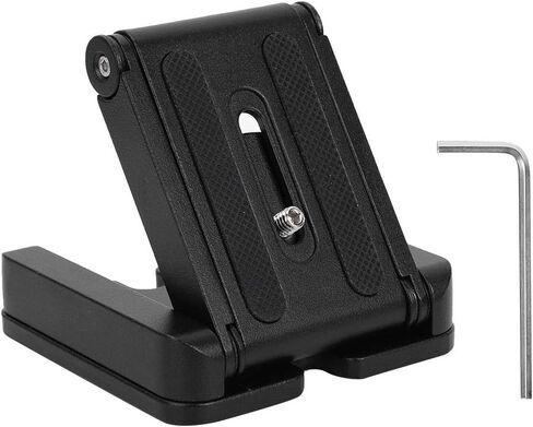 Fabater Folding Z Tilt Pan Tripod Head Ballhead Arrow Storage Case Plate for DSLR Camera, CNC Aluminum Alloy Panoramic 180 Degree Tilt 360 Degree Pan with 1/4 & 3/8 Thread Universal Stand in Kuwait