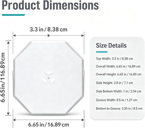 4 PCS 130110006001 Octagon Mounting Block for 1/2 Inch Lap Vinyl Siding in Kuwait