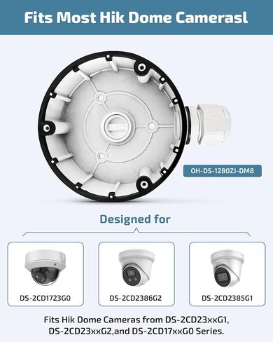 OH-DS-1280ZJ-DM8 Metal Security Camera Junction Box for HIK Dome IP Cameras in Saudi Arabia