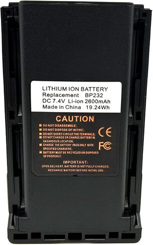 5 Pack BP-232 BP-232H BP-232N Li-Ion Battery 2600mAh Replacement for Portable Radio IC-F4163 IC-F3230 IC-F4230 A14 A14S IC-F14 IC-F16 IC-F24 IC-F26 IC-F33 IC-F43 IC-F3010 IC-F4010 IC-F3011 in Kuwait
