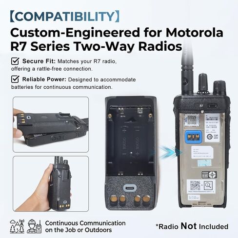 Battery Case Shell with Belt Clip for Motorola R7 Radio (Case Only) in Kuwait