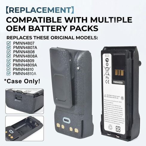 Battery Case Shell with Belt Clip for Motorola R7 Radio (Case Only) in Kuwait