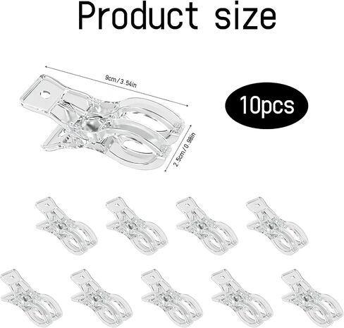 10 Pack Balloon Arch Clips 3.5 Inch,Clear Plastic Clips for balloon arch in Kuwait