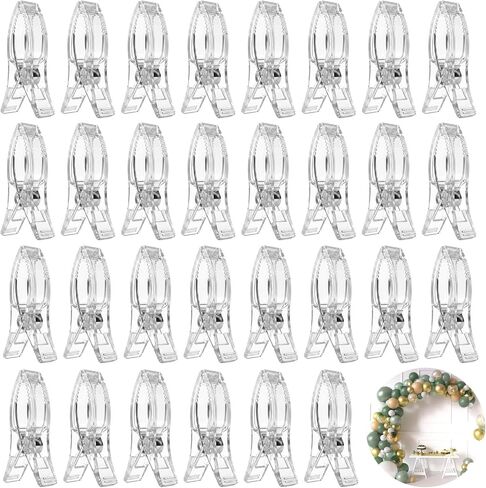 30pcs Balloon Arch Clips Clear Balloon Clamps for Arch Backdrop Clips in Kuwait
