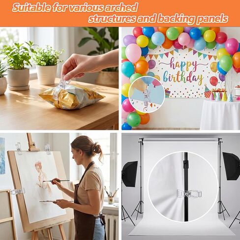 30pcs Balloon Arch Clips Clear Balloon Clamps for Arch Backdrop Clips in Kuwait