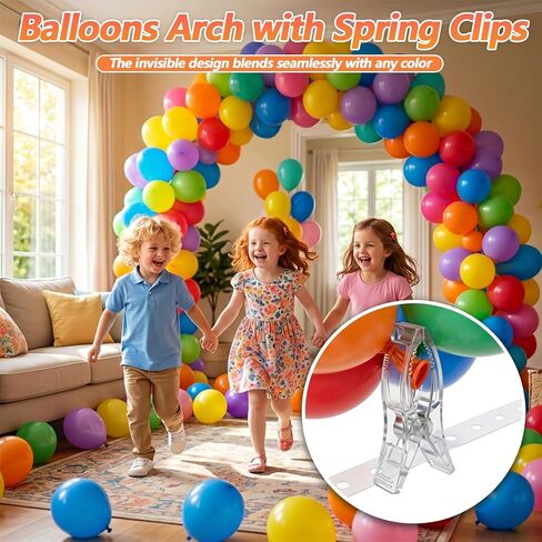 30pcs Balloon Arch Clips Clear Balloon Clamps for Arch Backdrop Clips in Kuwait