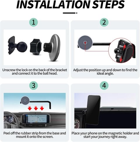 for MagSafe Phone Mount for Jeep Wrangler JL JK 2024 2025 2026 in Kuwait