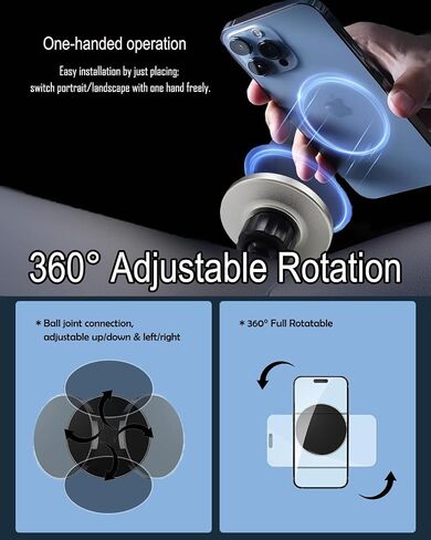 for Mazda3 Phone Mount 2019-2026 Magnetic 360° Rotation Holder in Kuwait