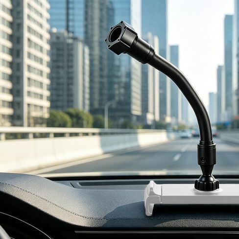 Penitue 17mm/0.67in Ball Mount Extension Adapter, 20.5cm/8.1in Flexible 360° Rotating Socket Adapter Universal Ball Joint Extension Arm for Car Phone Mount Vent Clip Dashboard Holder in Kuwait
