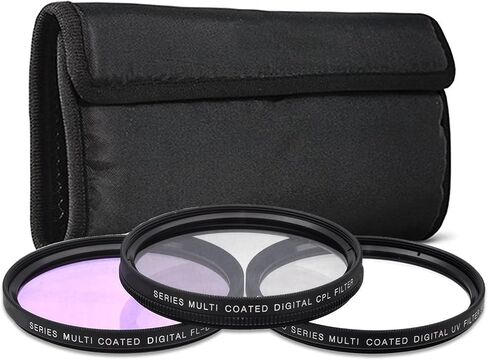 72mm 3PC Filter Kit CPL UV FLD for Nikon DX Nikkor 16-80mm f/2.8-4E ED VR Lens in Kuwait