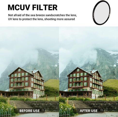 ZOMEI 82mm UV/CPL/ND Lens Filter Kit (3 Pieces),Multi-Coated UV Protector, CPL Polarizing and ND2-ND400 Neutral Density Adjustable Filters with Cleaning Cloth and Filter Pouch or 82mm Camera Lens in Kuwait