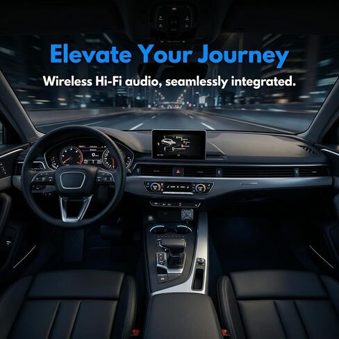 Bluetooth 5.3 Aux Car Adapter with Noise Cancellation, Multifunction Button in Kuwait