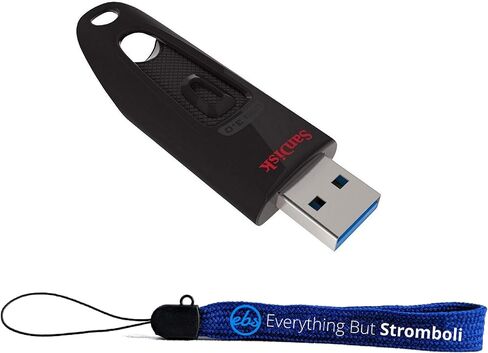 SanDisk USB Flash Drive Ultra 256GB Type-A Flash Drives (SDCZ48-256G-U46) Bundle with (1) Everything But Stromboli Lanyard in Kuwait